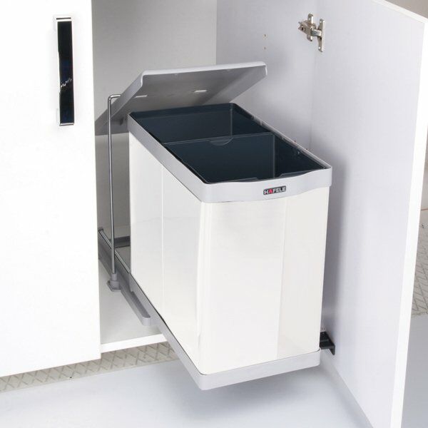 Hafele Clever D Çöp Kutusu Beyaz,14+14L,35Cm