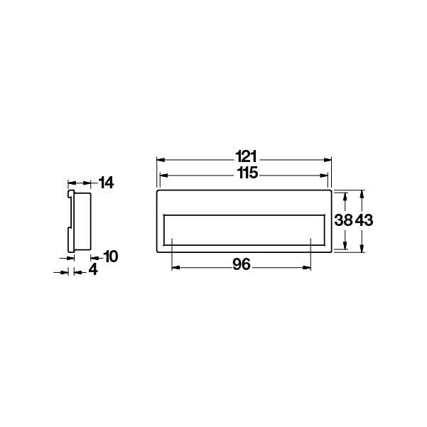 Hafele Gömme Kulp Rosso 96mm Mat Siyah