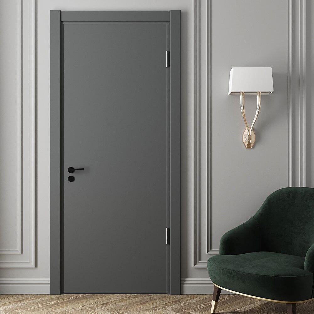 Teta Home Amanos Amerikan Panel Kapı WC-Banyo - Gri - 87x203 - 10/13