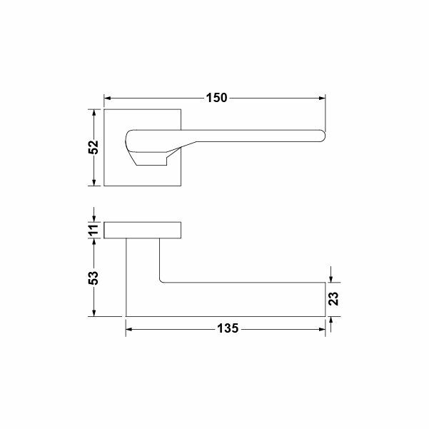 Hafele Kapı Kolu Seti Lupo WC Mat Paslanmaz Çelik