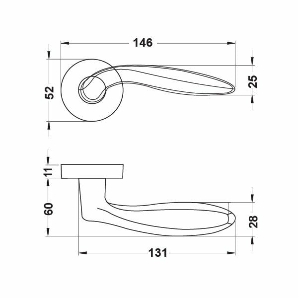 Hafele Kapı Kolu Balena Antik Bronz