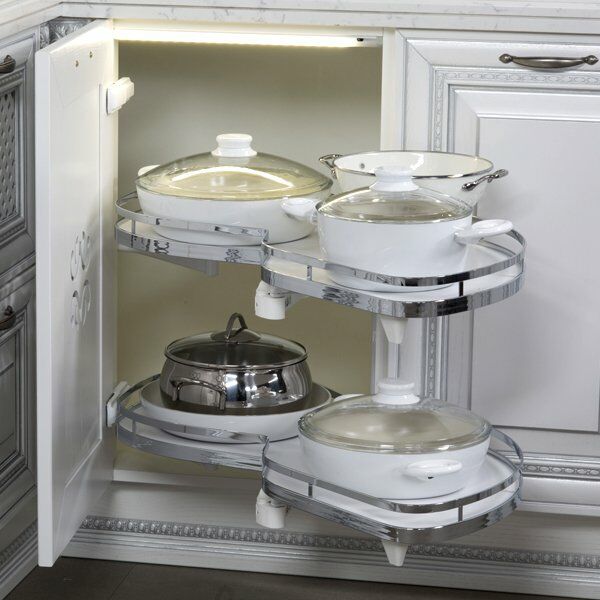 Hafele Lemans II Kiler Set Krom Sol 45/125cm