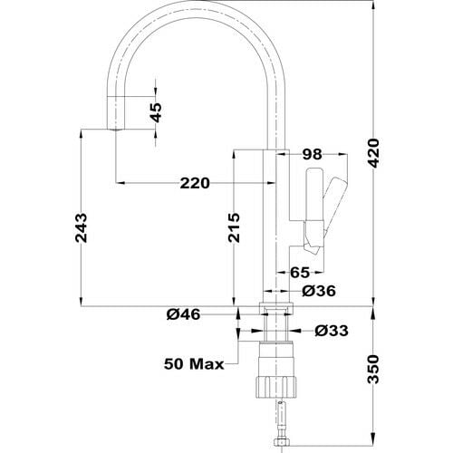 Teka Siyah+Krom Evye Bataryası