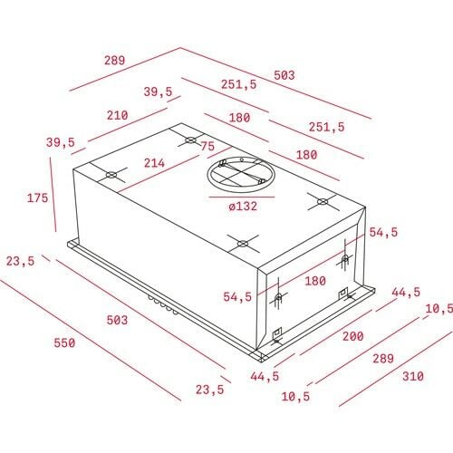 Teka GFH 55 Gömülebilir Aspiratör 367 m³/h Çelik 55 cm