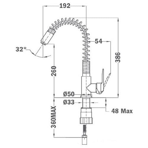 Teka - In 934 N  - Kuğu Esnek 360° Dönebilen Mutfak Bataryası - Siyah