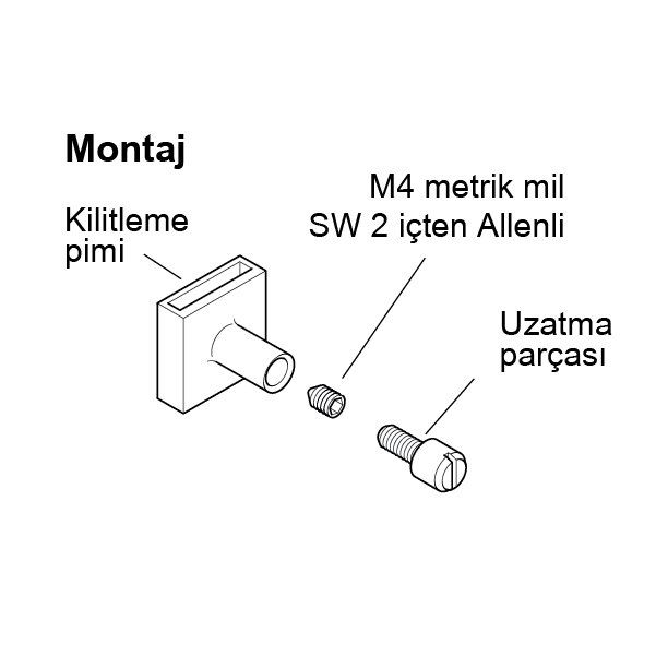 Hafele Kilitleme Pimi 13mm, Nikel