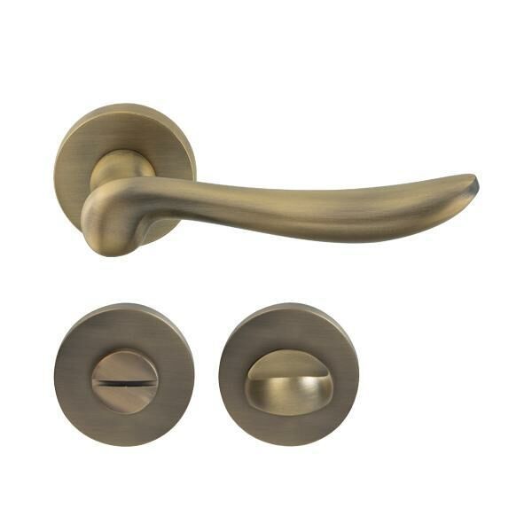 Hafele Kapı Kolu Seti Troy WC Antik Bronz