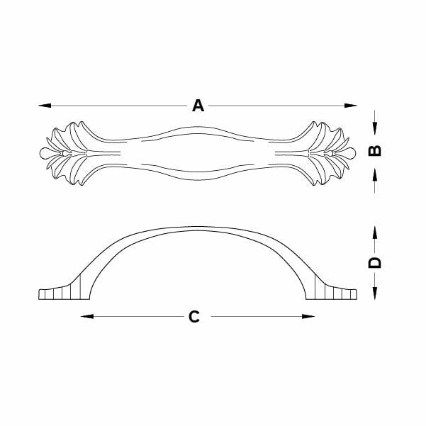 Hafele Mobilya Kulpu Lily 96mm Parlak Altın