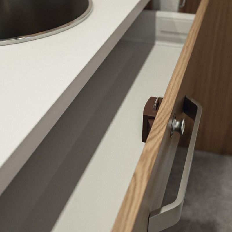 Hafele Sürgü Kilit 25mm, Nikel Renk