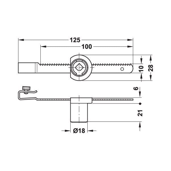 Hafele Symo Cam Kapak Kilidi, Mat Nikel Kaplama