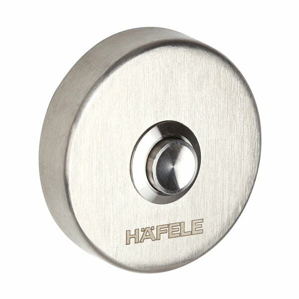 Hafele Yuvarlak Kapı Zili 52mm, Mat Paslanmaz Çelik Renk