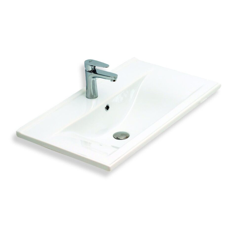 Teta Home Aldera 65 cm MDF Gövde Membran Kapak Banyo Dolabı Seti Antrasit-Beyaz