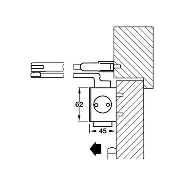 Hafele DCL 55 Kapı Kapatıcı F 1400mm Gümüş Renk