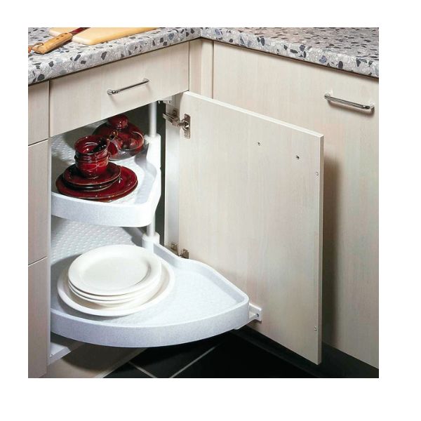 Hafele Jet 180 Köşe Kiler Seti Beyaz Çap 75cm