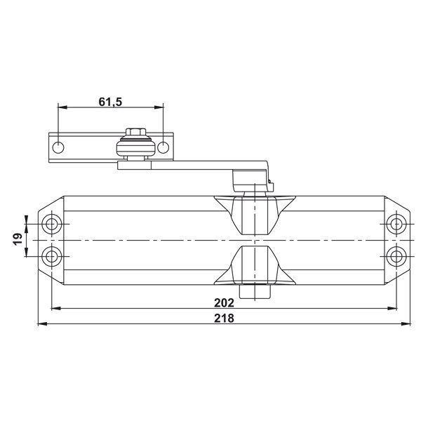 Hafele Dc401 Kapı Kapatıcı En 2-4 Siyah Sab.