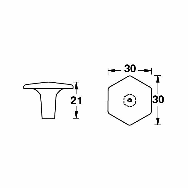 Hafele Düğme Kulp Bloombury Jr. Mat Siyah