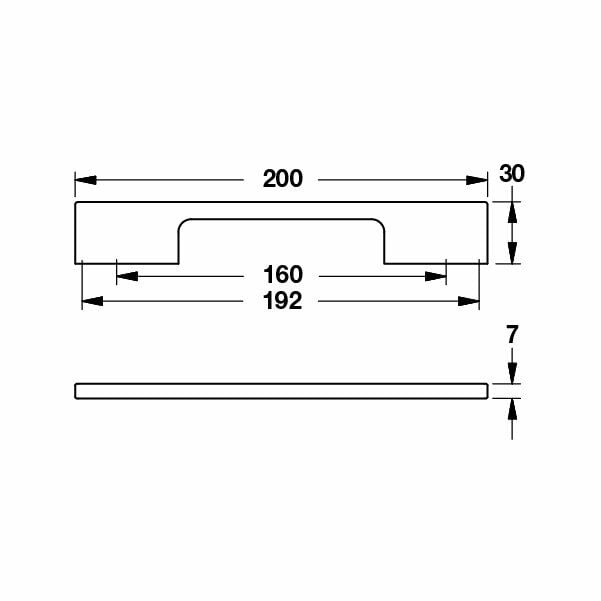 Hafele Mobilya Kulpu Mia2 200mm Parlak Krom