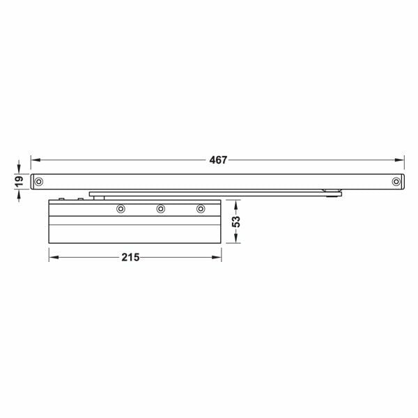 Hafele DCL84 Kapı Kapatıcı EN3, Mat Siyah