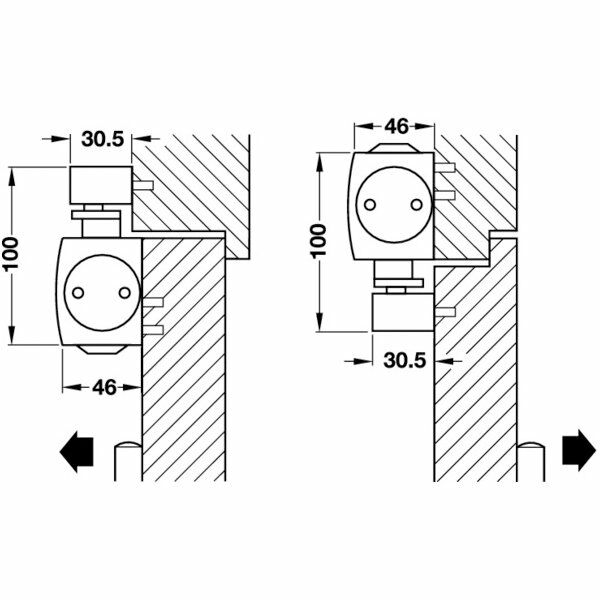 Hafele TS5000 Kapı Kapatıcı F EN2-6, Gümüş Renk