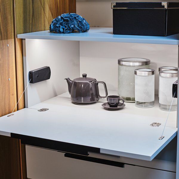 Hafele MICROWINCH PCS 150 Düşer Kapak Makası Siyah 100N