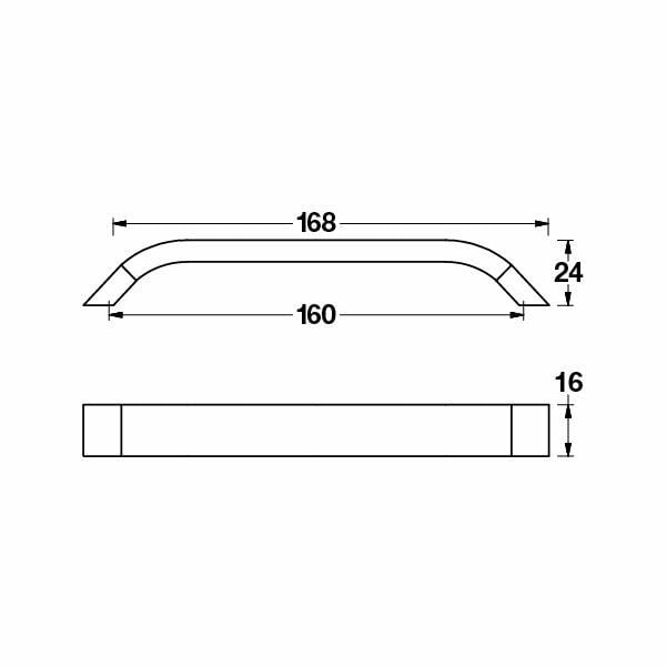 Hafele Mobilya Kulpu Barte Iv 160mm Mat Nikel