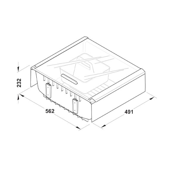 Hafele Daily Çekmece İçi Ekmek/Sebzelik 600mm
