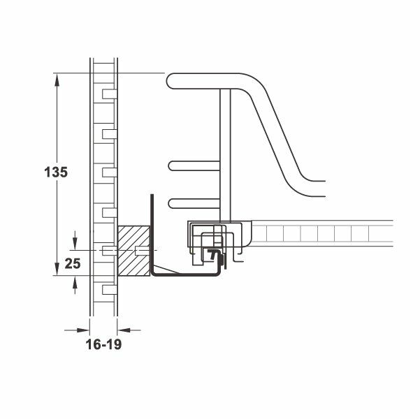 Hafele Sepet Arena Plus Krom P. 527x488x125mm