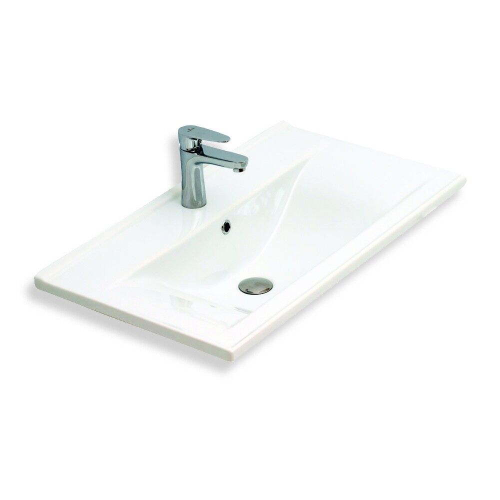 Teta Home Astana 65 cm MDF Gövde Membran Kapak Banyo Dolabı Seti Antrasit-Beyaz