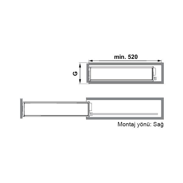 Hafele Bonus Şişelik,150Mm,Antrasit