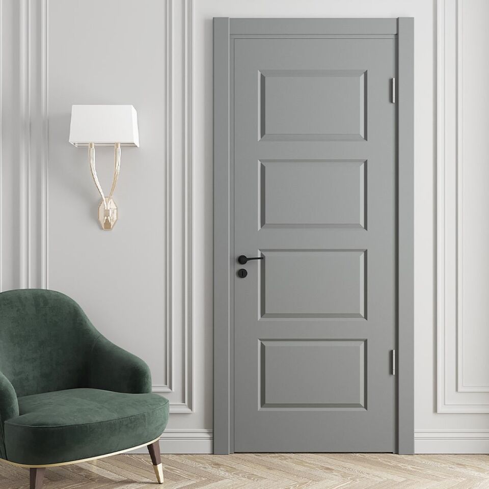 Teta Home Canik Amerikan Panel Kapı Oda - Gri - 87x203 - 14/17