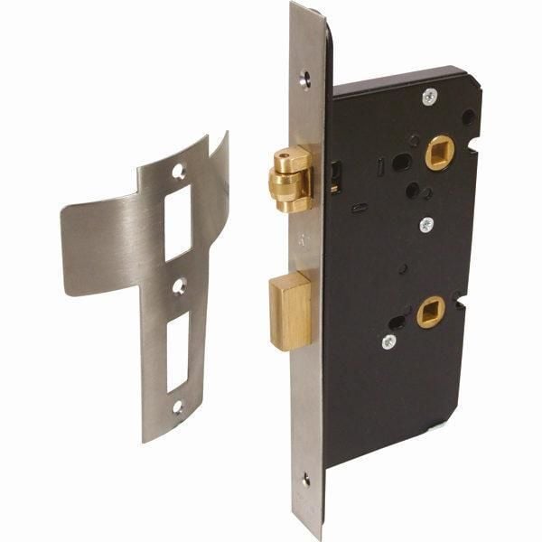 Hafele Çarpma Dilli Kilit (Makaralı Kilit) Banyo Tipi (WC) 57/25mm Paslanmaz Çelik Renk