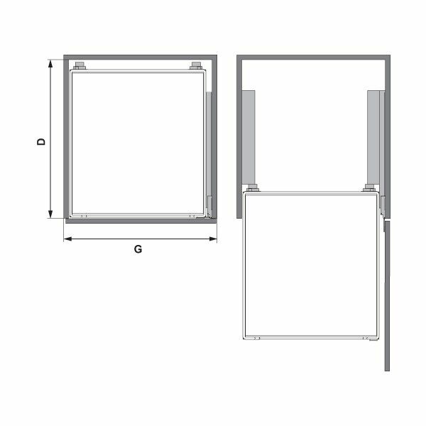 Hafele Çekmece Sepeti Pasto 450mm Gümüş Gri Renk