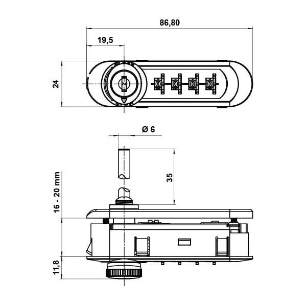 Hafele SpinLock Merkezi Sağ Kilit