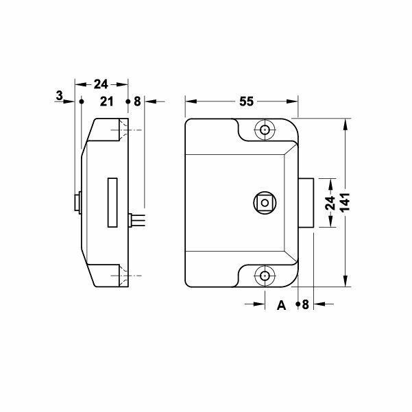 Hafele Pinlock Tuş Kombinasyonlu Kilit Gövdesi 25mm