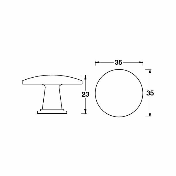 Hafele Düğme Kulp Fungo Jr. Parlak Beyaz