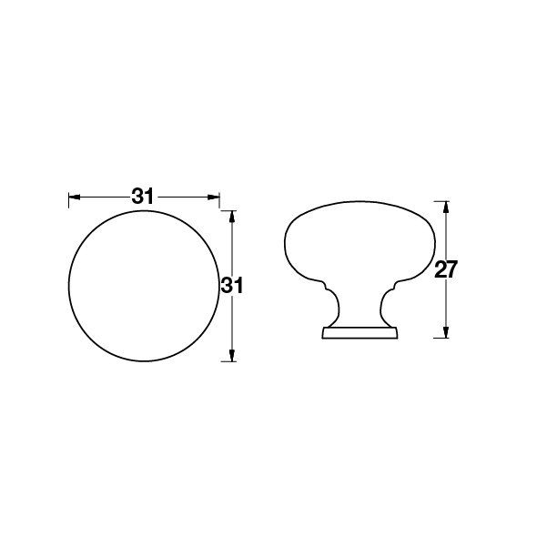 Hafele Düğme Kulp Leopold Jr. Parlak Krom