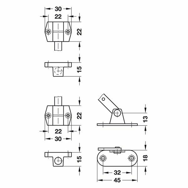 Hafele Star-Stop Düşer Kapak Makası Sol 292Mm