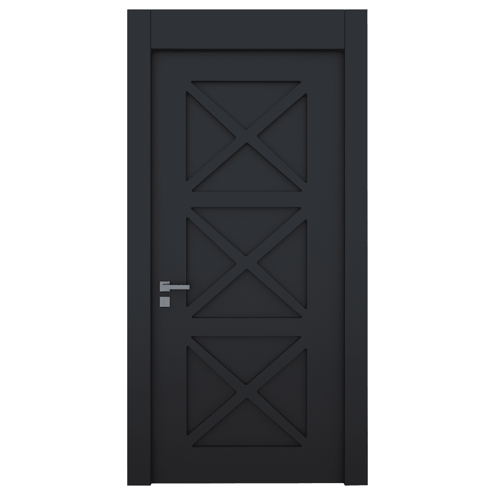 Teta Home L-8007 İç Oda Mdf Lake Kapı Siyah - 87x203 - 14/17 - WC-Banyo