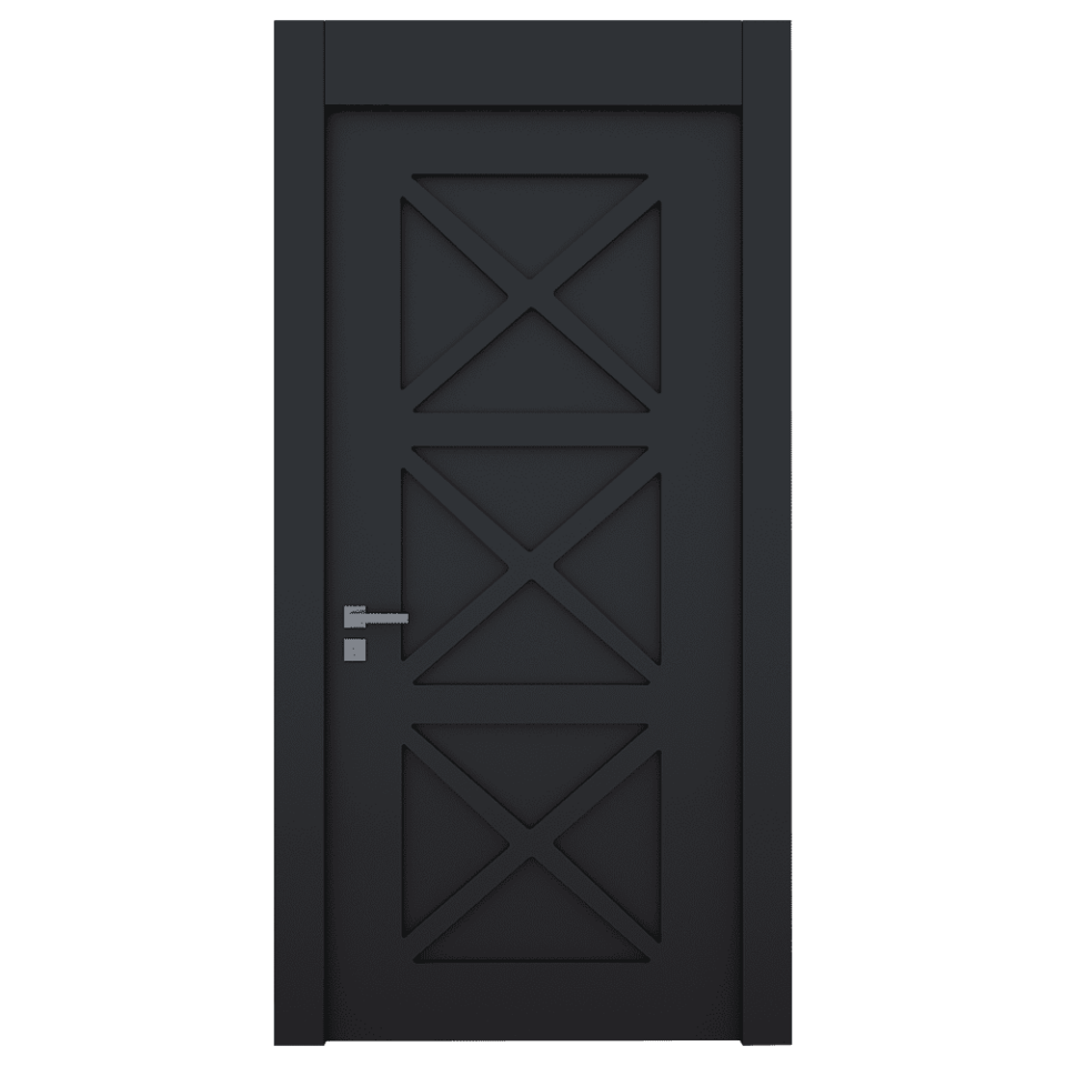 Teta Home L-8007 İç Oda Mdf Lake Kapı Siyah - 77x203 - 18/21 - WC-Banyo