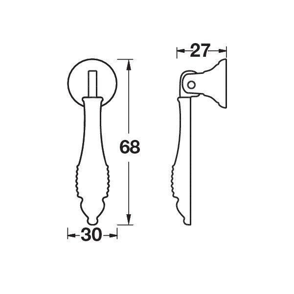 Hafele Düğme Kulp Drop Jr. Antik Bronz