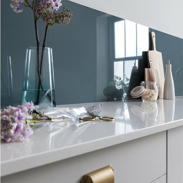 Hafele Mutfak Tezgah Arası Kaplama Petrol Blue/Warm Grey