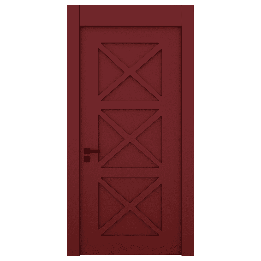 Teta Home L-8007 İç Oda Mdf Lake Kapı Kırmızı - 87x203 - 10/13 - Oda