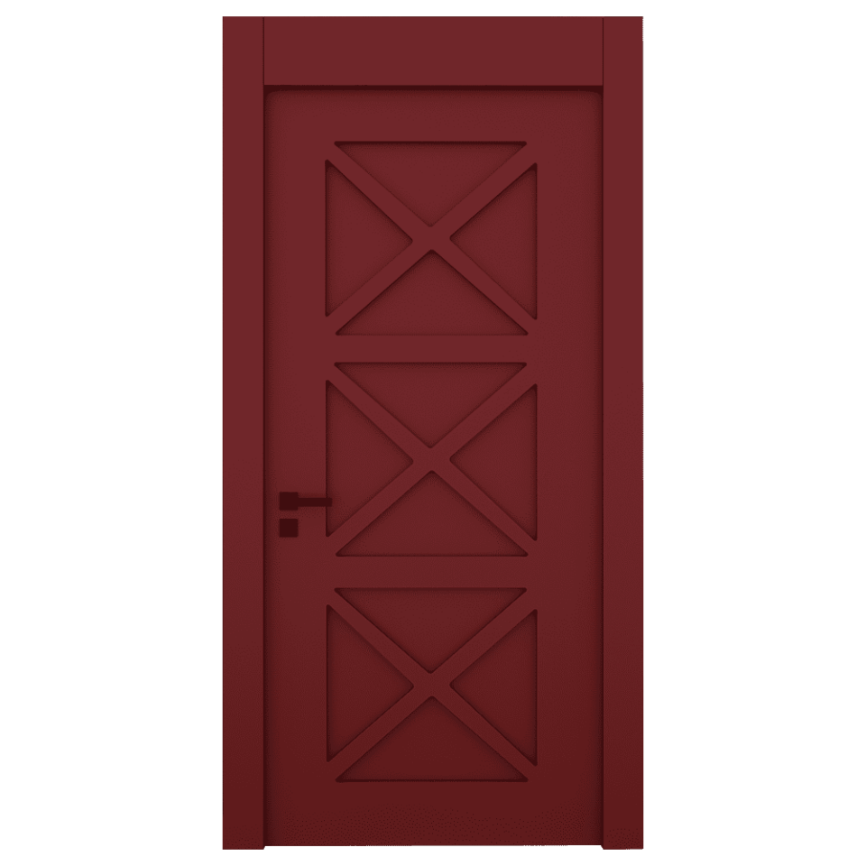 Teta Home L-8007 İç Oda Mdf Lake Kapı Kırmızı - 87x203 - 10/13 - Oda