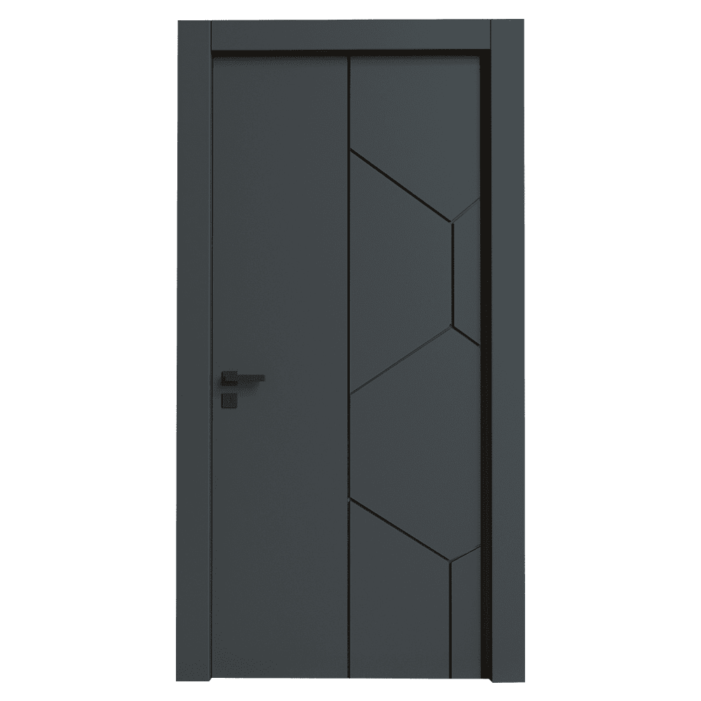 Teta Home T-6017 İç Oda Mdf Lake Kapı Antrasit - 87x203 - 10/13 - WC-Banyo