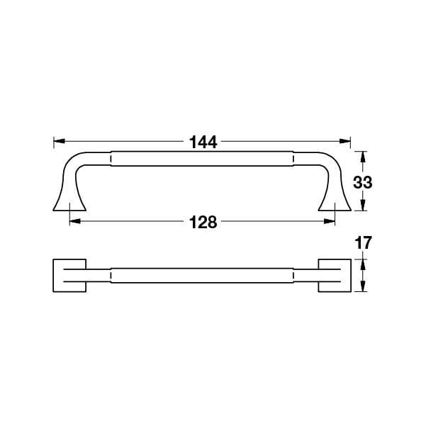 Hafele Mobilya Kulpu Elmer 128mm Mat Siyah
