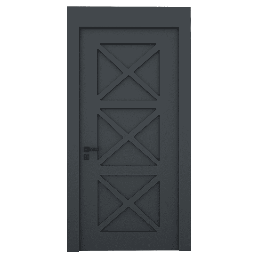 Teta Home L-8007 İç Oda Mdf Lake Kapı Antrasit - 77x203 - 14/17 - WC-Banyo