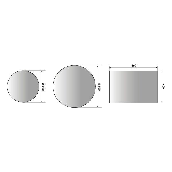Hafele Banyo Aynası Oasis Led Ø800mm