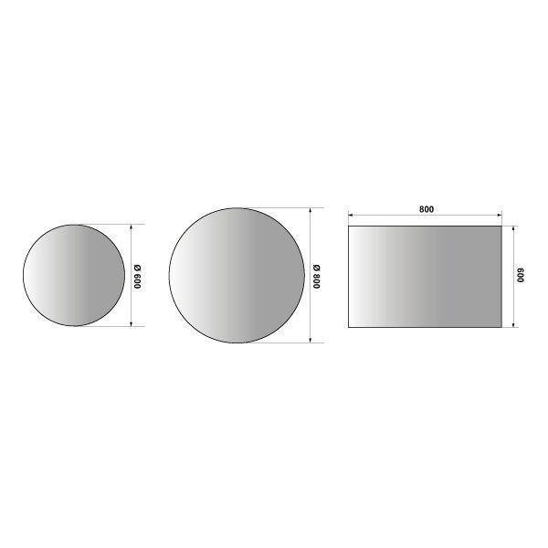 Hafele Banyo Aynası Oasis Led Buğu Çözücülü Ø800mm