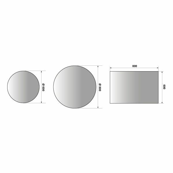 Hafele Banyo Aynası Oasis Led Buğu Çözücülü 600x800mm