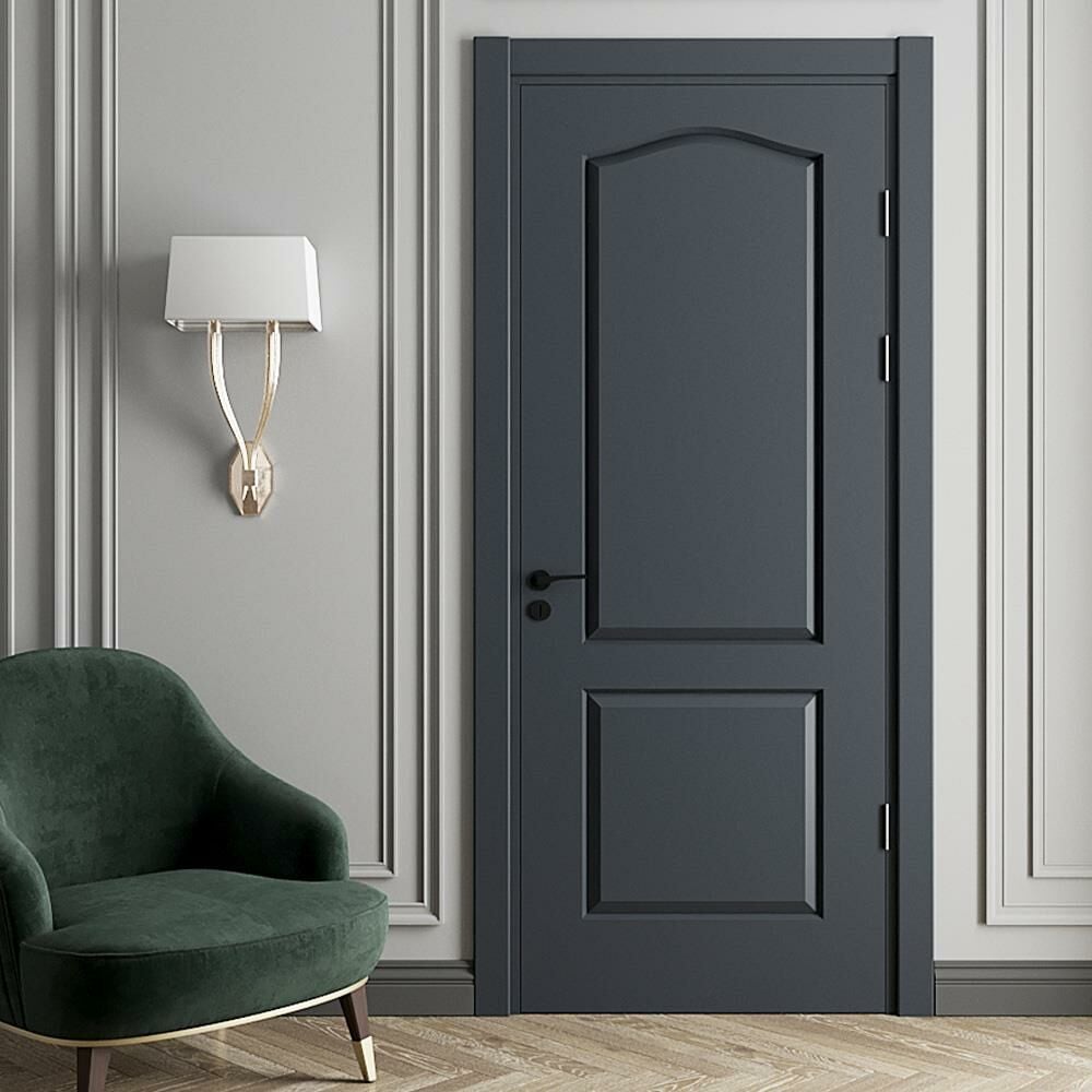 Teta Home Uludağ Amerikan Panel Kapı WC-Banyo - Antrasit - 77x203 - 14/17